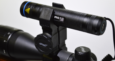 Walther Pro PL60RS attached using universal mount