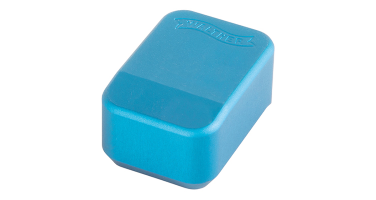 Walther PPQ extended aluminium magazine base blue • Frontier Arms